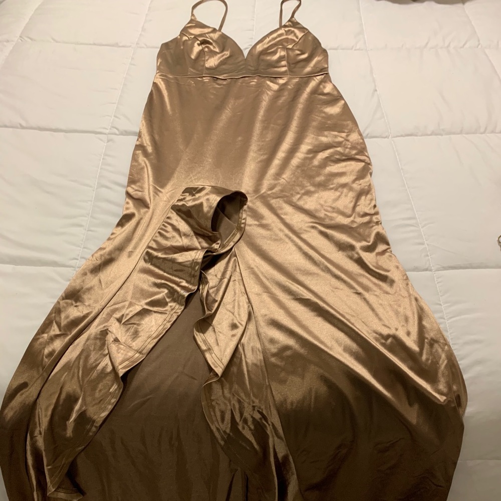 Fashion Nova “Temporary Love” Satin Mermaid Dress